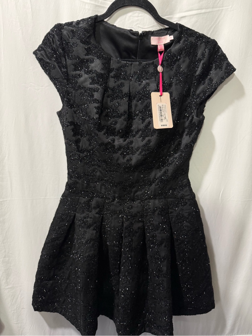 Ted Baker Black Sparkle Fit & Flare Dress